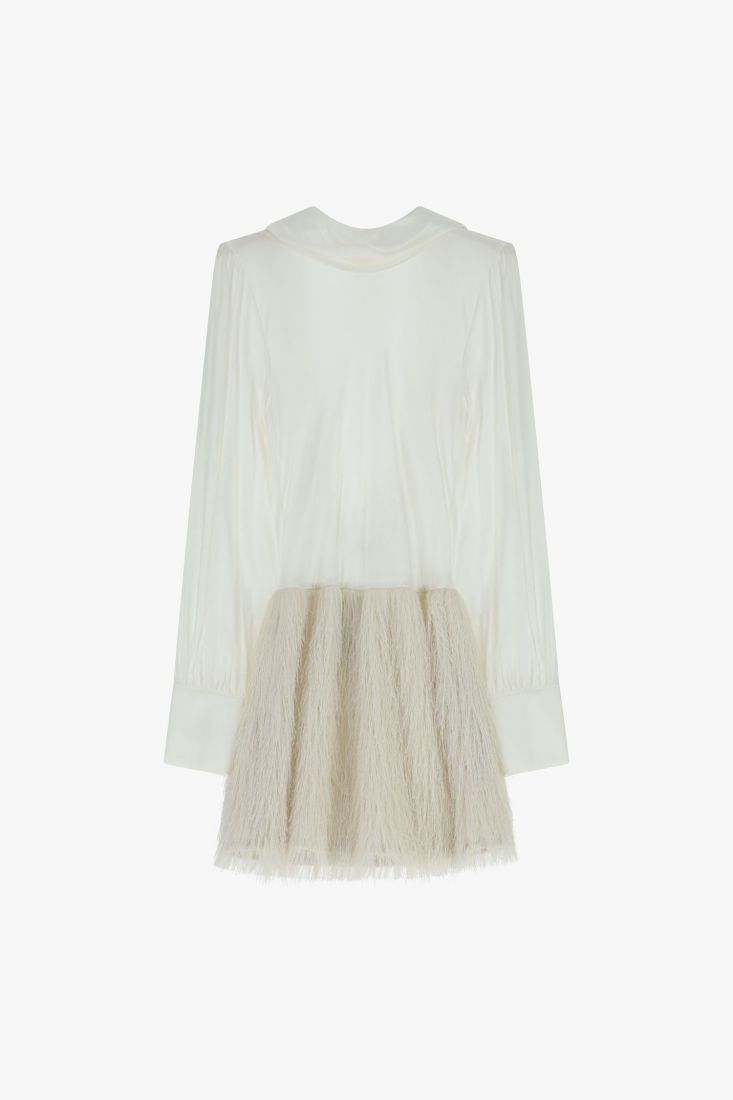 VESTIDO PÉROLA COM FRANJAS E COSTAS ABERTAS DIXIE - Image 6