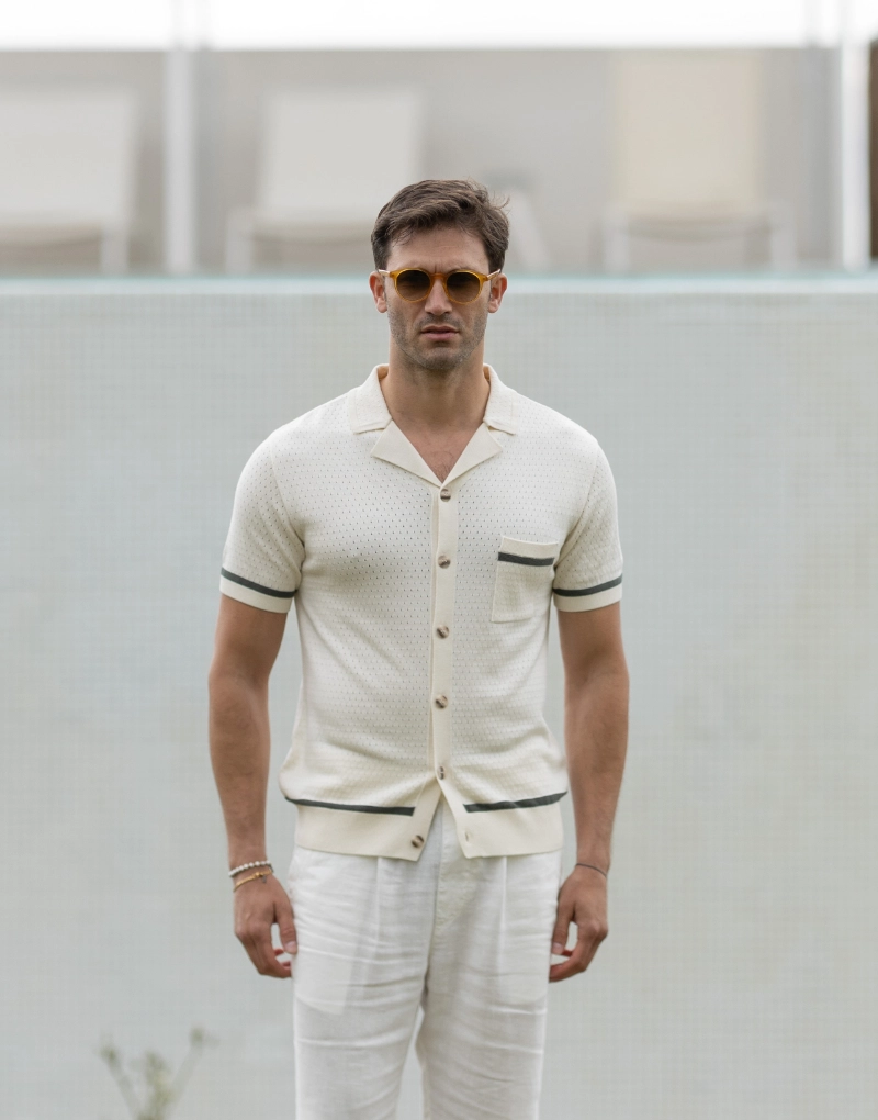 CAMISEIRO TRICOT COM BOLSO CRU ZOLF - Image 3