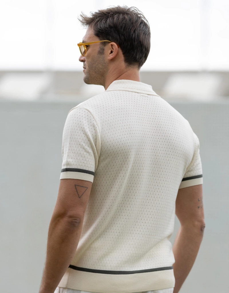 CAMISEIRO TRICOT COM BOLSO CRU ZOLF - Image 4