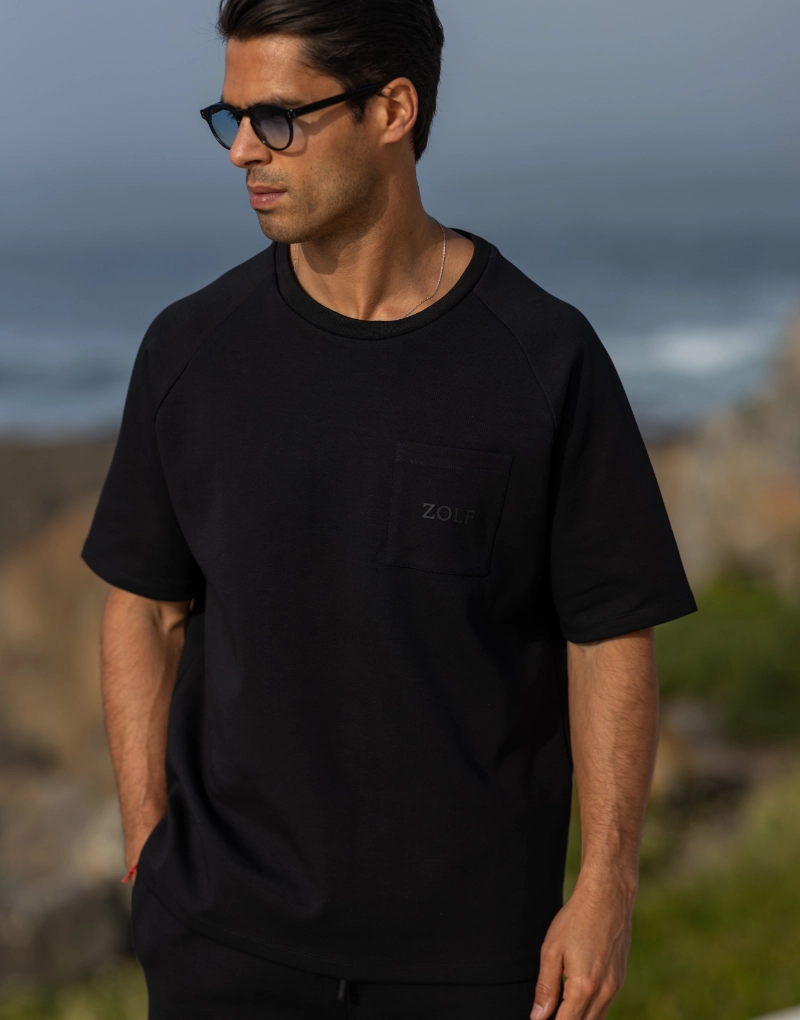 T-SHIRT CONFORT PRETO ZOLF