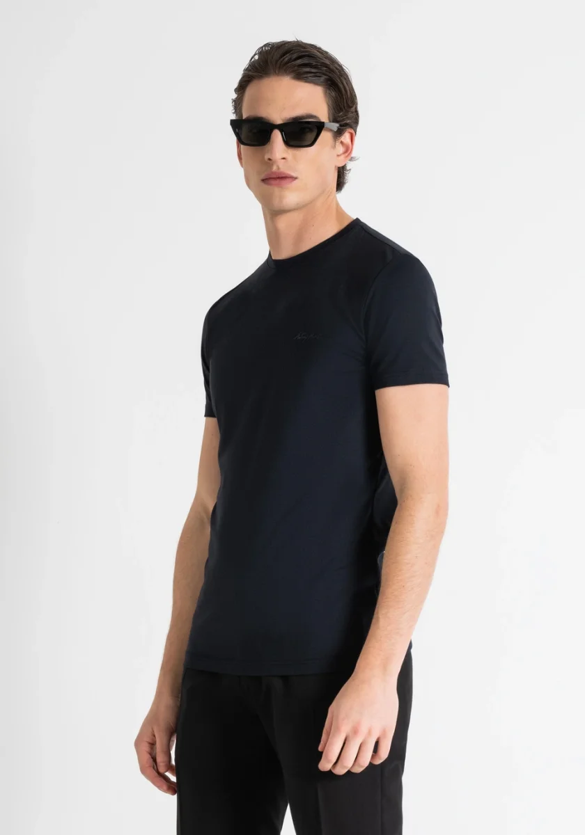 T-SHIRT SLIM FIT AZUL MARINHO ANTONY MORATO