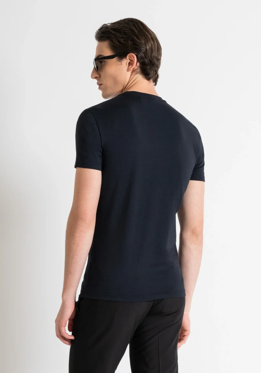 T-SHIRT SLIM FIT AZUL MARINHO ANTONY MORATO - Image 4
