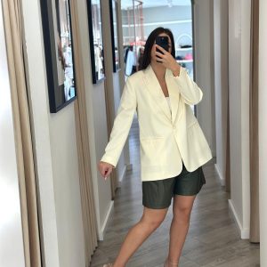 BLAZER CREME COM CORTE CLÁSSICO IMPERIAL