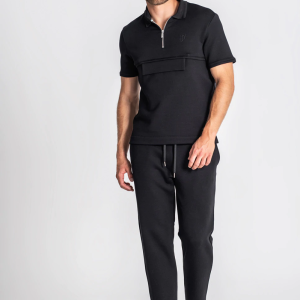ANORAK PRETO COM FECHO FALCÃO JEF